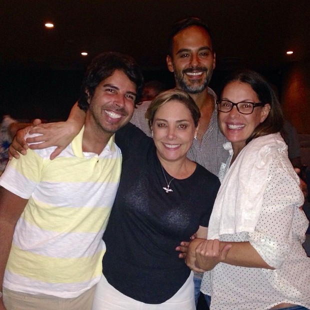 Alex Lerner, Heloísa Périssé, Marcelo Marins e Carolina Ferraz em teatro no Rio (Foto: Instagram/ Reprodução)