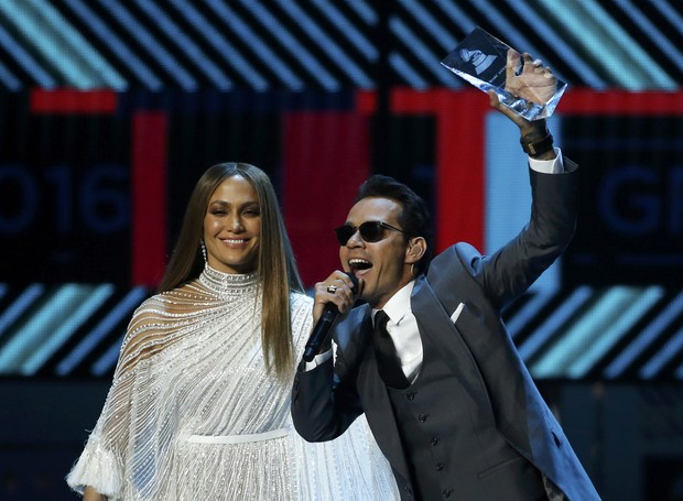 Jennifer Lopez e Marc Anthony em prêmio de música em Las Vegas, nos Estados Unidos (Foto: Mario Anzuoni/ Reuters)