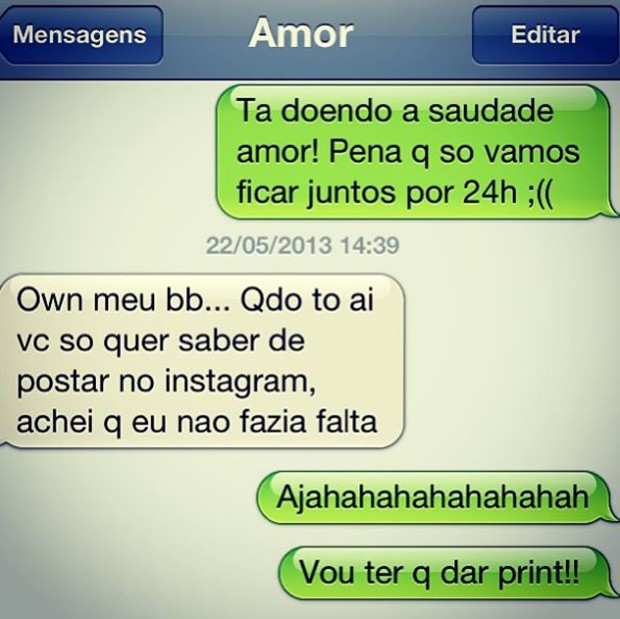 Conversa de Adriana e Rodrigão (Foto: Instagram / Reprodução)