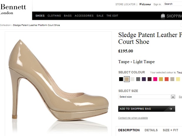 Sledge Patent Leather Platform - Estilo Kate Middleton (Foto: Reprodução / lkbennett.com)