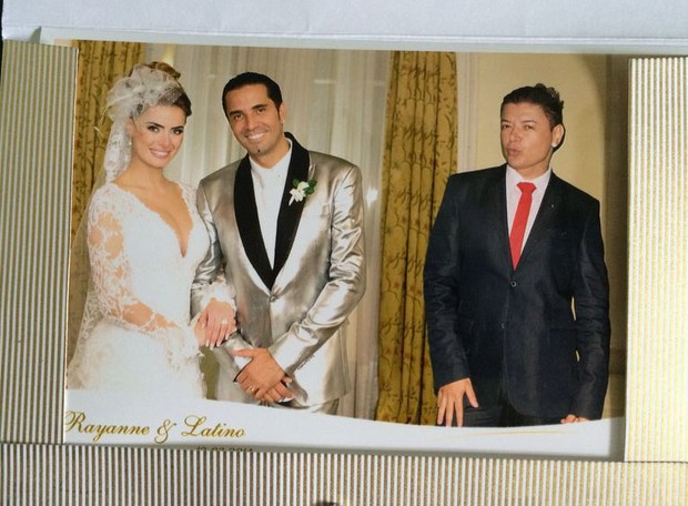 Brinde do casamento de Rayanne Morais e Latino (Foto: Reprodução)