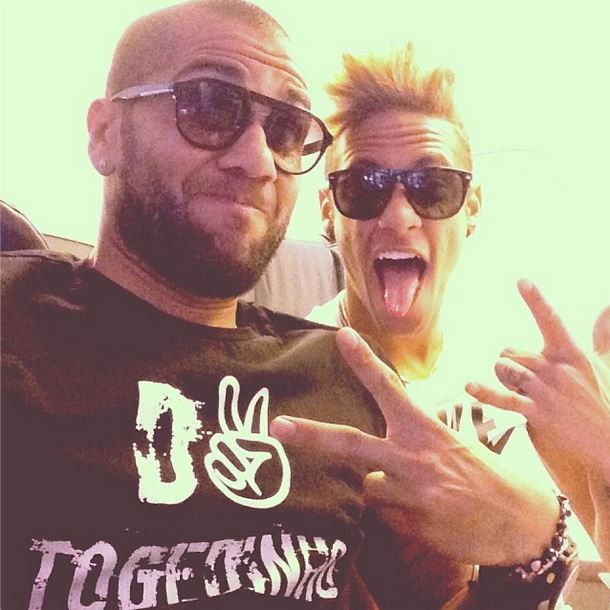 Neymar e Daniel Alves (Foto: Instagram/Reprodução)