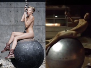 Miley Cyrus em pêndulo (Foto: Reprodução / Youtube)