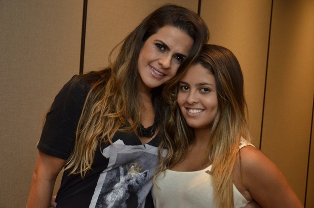 Danielle Favatto, ex de Romário, com a filha Dani (Foto: Roberto Teixeira/EGO)