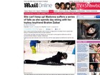 Jornal divulga foto de queda de Madonna durante dia de esqui