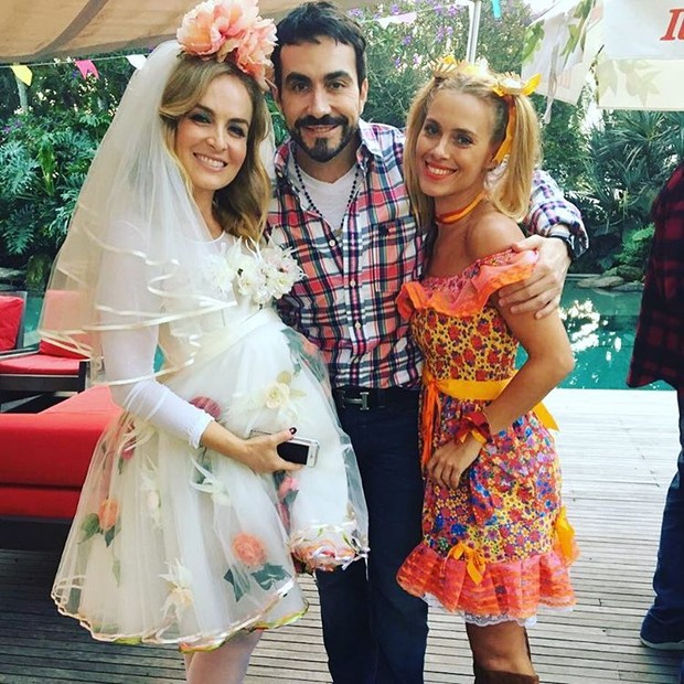 Angélica, Carolina Dieckmann e Padre Fabio de Melo (Foto: Reprodução / Instagram)