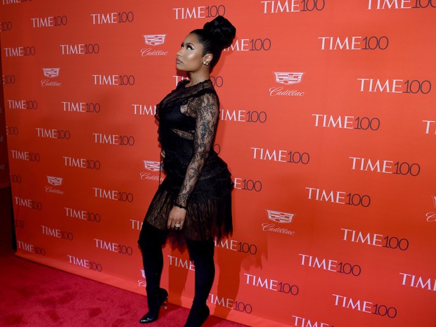 Nicki Minaj em evento em Nova York, nos Estados Unidos (Foto: Timothy Clary/ AFP)