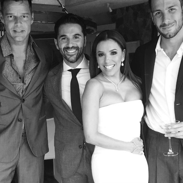 Ricky Martin no casamernto de Eva Longoria (Foto: Instagram / Reprodução)