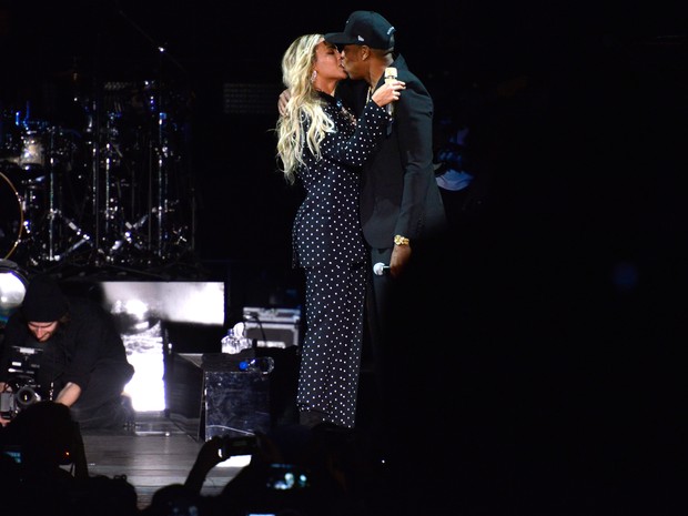 Beyoncé e Jay-Z se apresentam em Cleveland, nos Estados Unidos (Foto: Justin Sullivan/ Getty Images/ AFP)