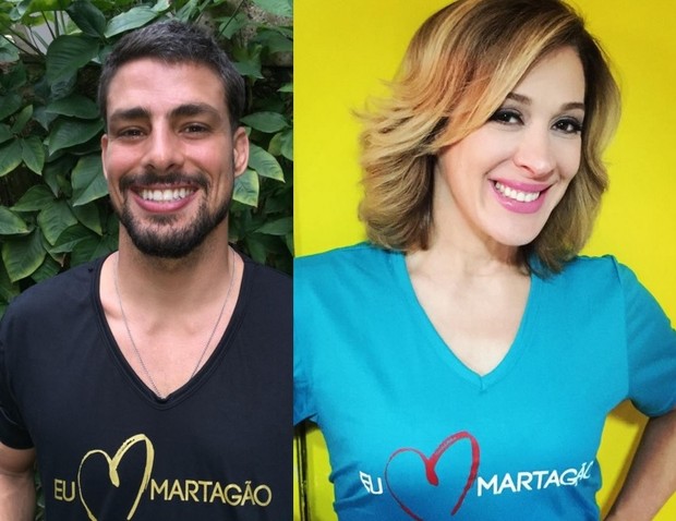 Cauã Reymond e Claudia Raia vestiram a camisa da ação beneficente (Foto: Reprodução)