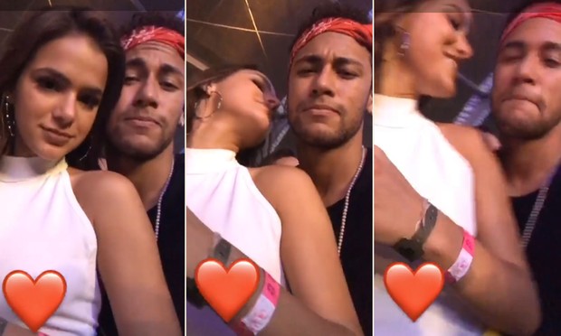 Bruna Marquezine e Neymar em show em São Paulo (Foto: Instagram/ Reprodução)