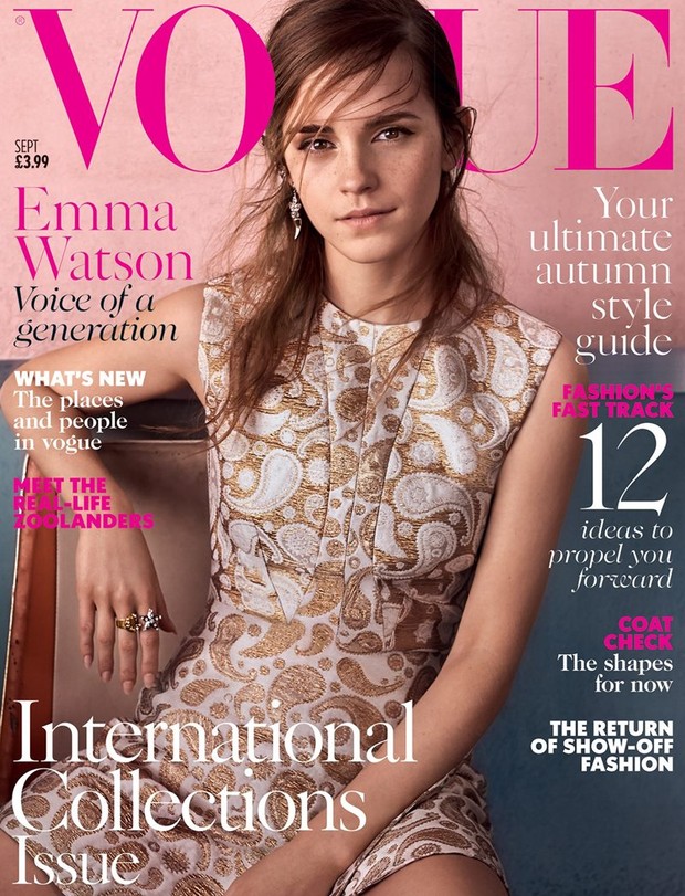 Emma Watson na capa da Vogue britânica de setembro (Foto: Reprodução/Vogue UK)