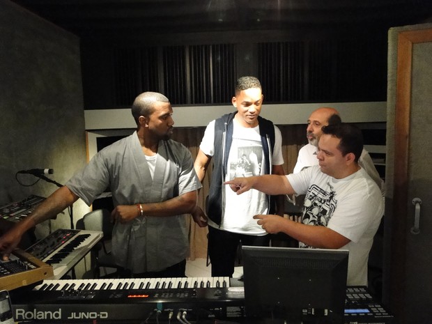 Kanye West, Will Smith e Batuta (Foto: Divulgação)