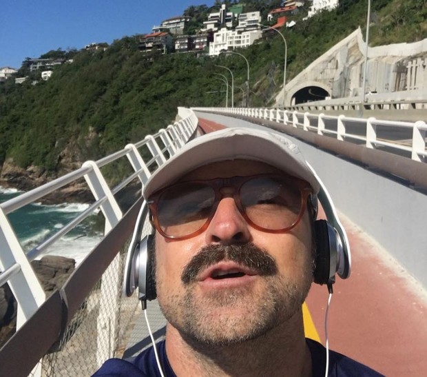 Emílio Orciollo Netto na ciclovia Tim Maia (Foto: Reprodução/Instagram)