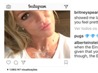 Oi? Albert Einstein deixa comentário no Instagram de Britney Spears
