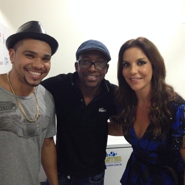 Naldo, Mumuzinho e Ivete Sangalo em bastidores de show no Rio (Foto: Instagram/ Reprodução)