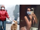 Depois de topless em avião, Suzy Cortez faz selfie usando máscara