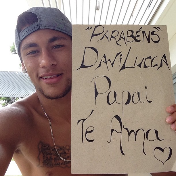 Neymar homenageia o filho (Foto: reprodução/Instagram)
