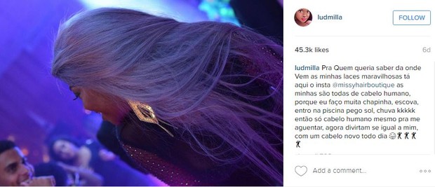 Ludmilla (Foto: Instagram / Reprodução)