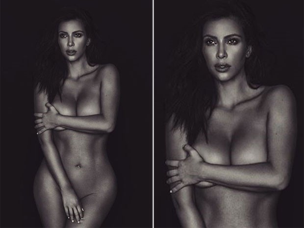 Kim Kardashian posa nua (Foto: Instagram/ Reprodução)