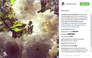 Post de Maria Fernando Cândido (Foto: Reprodução/Instagram)
