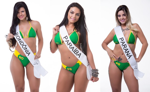 Jennifer Camacho, Miss Bumbum Rondônia / Debora Dantas, Miss Bumbum Paraíba / Thamara Amancio, Miss Bumbum Paraná (Foto: MBB / Divulgação)