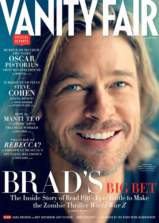 Brad Pitt na Vanity Fair (Foto: Vanity Fair/Reprodução)