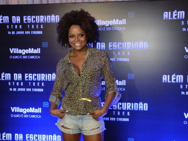 Adriana Bombom em pré-estreia de filme no Rio (Foto: Isac Luz/ EGO)