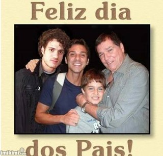 Jerry Adriani com os filhos: Thiago, Tadeu e Joseph (Foto: Reprodução/Facebook)