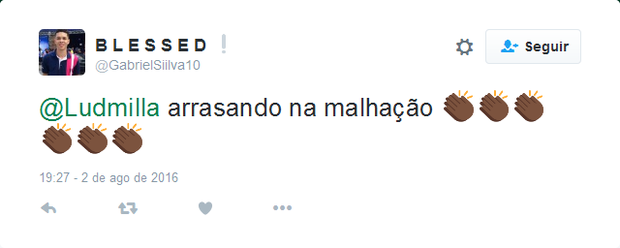 Ludmilla participa de Malhação e recebe elogios no Twitter (Foto: Reprodução/Twitter)