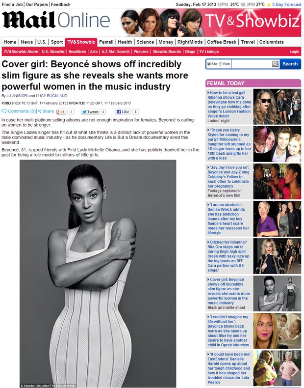 Beyoncé (Foto: Daily Mail/ Reprodução)