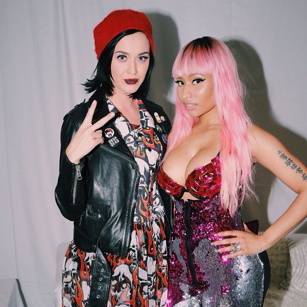 Katy Perry e Nicki Minaj posam juntas (Foto: Instagram/ Reprodução)