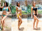 Candidatas a Miss Brasil se divertem em parque aquático