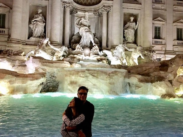 Pally Siqueira e Fábio Assunção em Roma, na Itália (Foto: Instagram/ Reprodução)