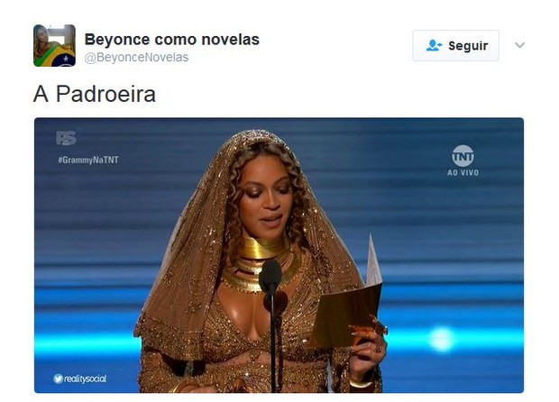 Perfil compara Beyoncé a novelas brasileiras (Foto: Reprodução/Twitter @beyoncenovelas)