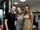 Angélica, Rafa Brites e Tiago Leifert participam de evento de beleza no Rio