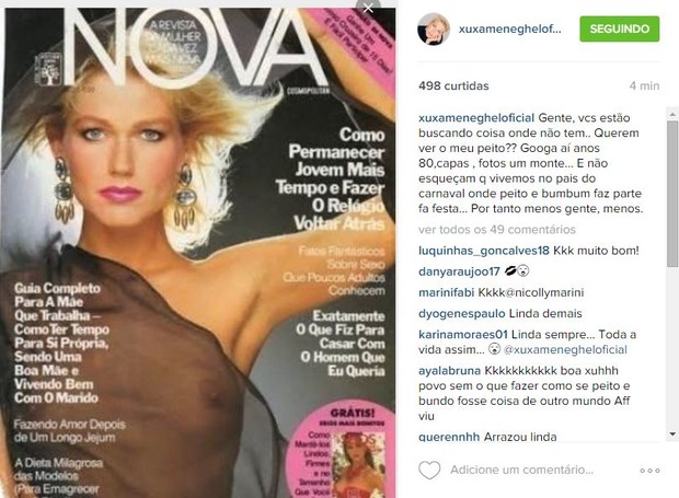 Xuxa mostra capa de revista (Foto: Instagram / Reprodução)