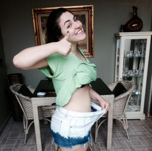 Vitória Tacto mostra a diferença em suas roupas (Foto: Reprodução/Arquivo pessoal)