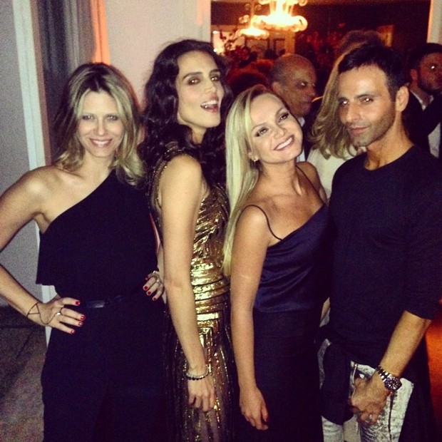 Didi Wagner, Cassia Avila, Eliana e Luis Fiod em festa em São Paulo (Foto: Instagram/ Reprodução)