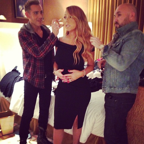 Mariah Carey nos bastidores do 'American Idol' (Foto: Instagram/ Reprodução)
