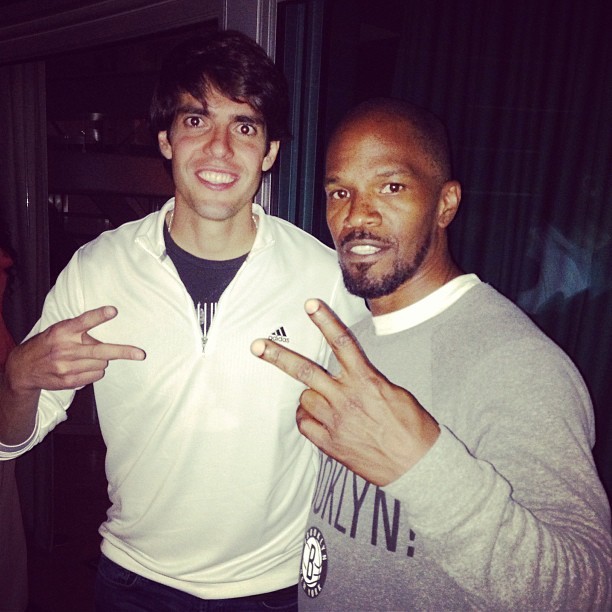 Kaká e Jamie Fox (Foto: Instagram / Reprodução)