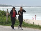 Cleo Pires e Cissa Guimarães gravam 'Salve Jorge' em orla de praia do Rio 