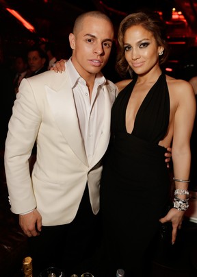 Jennifer Lopez e Casper Smart com P Diddy (Foto: Charley Gallay/ Getty Images)