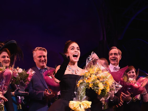 Vanessa Hudgens em estreia de musical em Nova York, nos Estados Unidos (Foto: Dimitrios Kambouris/ Getty Images/ AFP)
