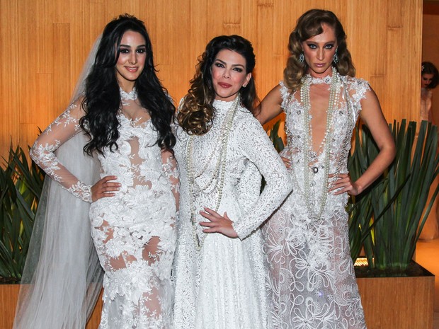 Marina Elali, Gisele Fraga e Talytha Pugliesi em evento de moda em São Paulo (Foto: Manuela Scarpa/ Foto Rio News)