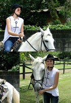Camila Queiroz faz aula de equitação em preparação para 'Êta Mundo Bom'
