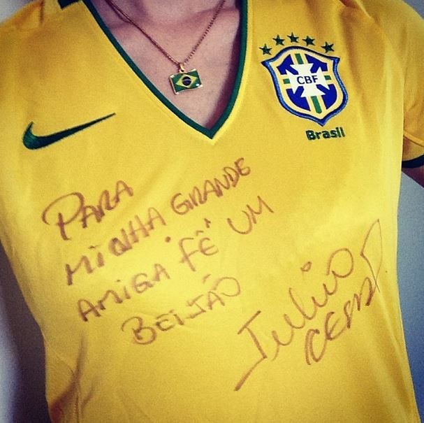 Galeria Copa - Camisa do Brasil de Fernanda Rodrigues (Foto: Instagram / Reprodução)