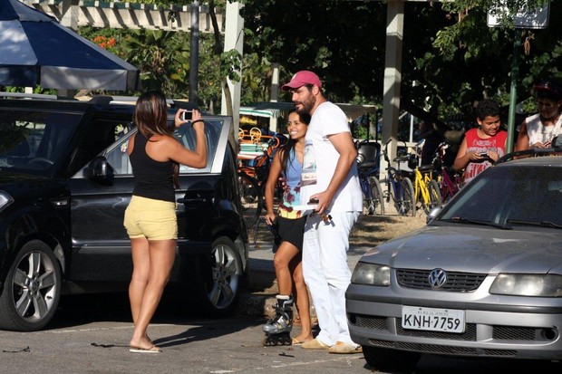 Thiago Lacerda na Lagoa Rodrigo de Freitas (Foto: JC Pereira / AgNews)