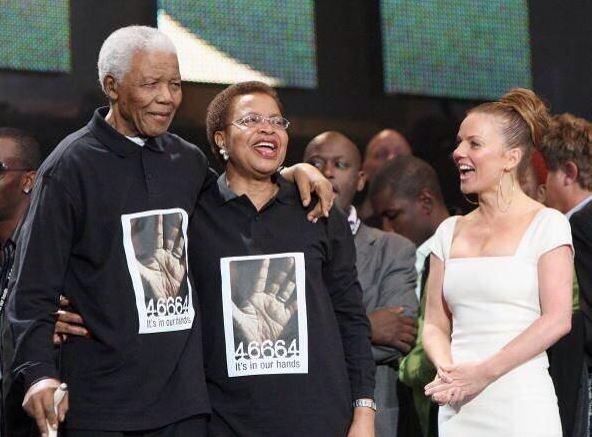 Geri Halliwell e Nelson Mandela (Foto: Twitter/Reprodução)