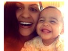 Ex de Adriano mostra filha fazendo careta e mostrando dentinhos na web